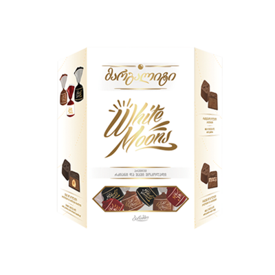 ESTUCHE CHOCOLATE BARAMBO WHITE MOONS X 234 GR  con chocolate con leche y negro