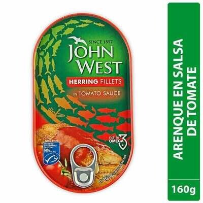 ARENQUES  JOHN WEST  TOMATE LATA X 160 GR