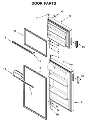 Part# LW10573330 - Refrigerator Door SS Part# LW10573330 - Refrigerator Door SS
