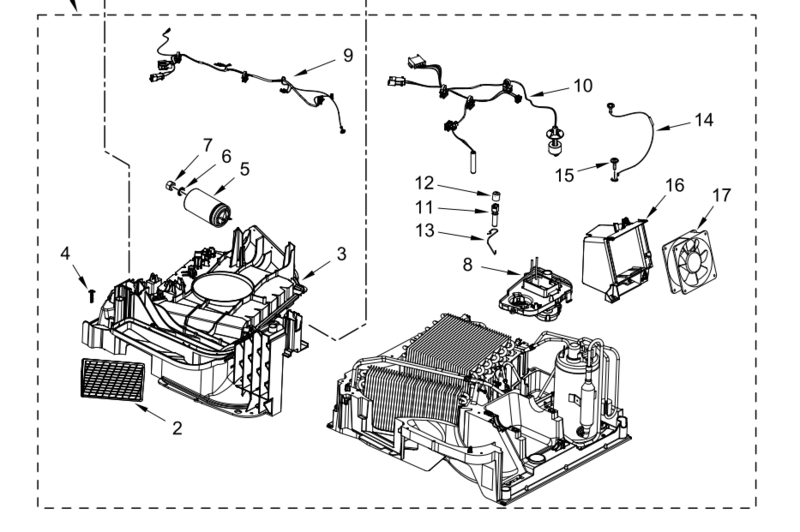 Part# W11095574 - Heat Exchanger Assembly, Base Part# W11095574 - Heat Exchanger Assembly, Base
