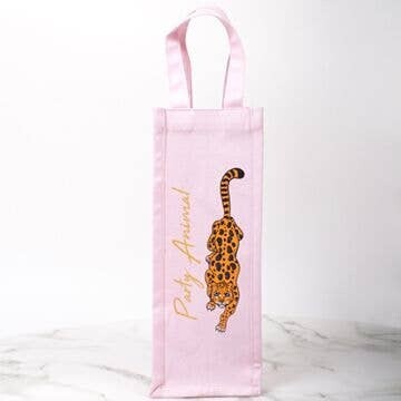 Wine Bag- Pink Cheetah