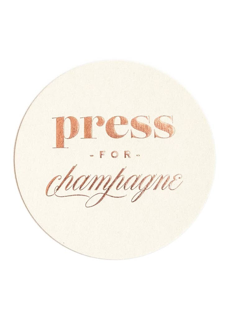 Press For Champagne Coasters