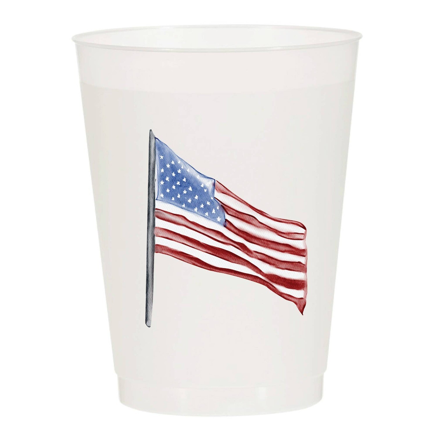 USA Flag Cups S/8