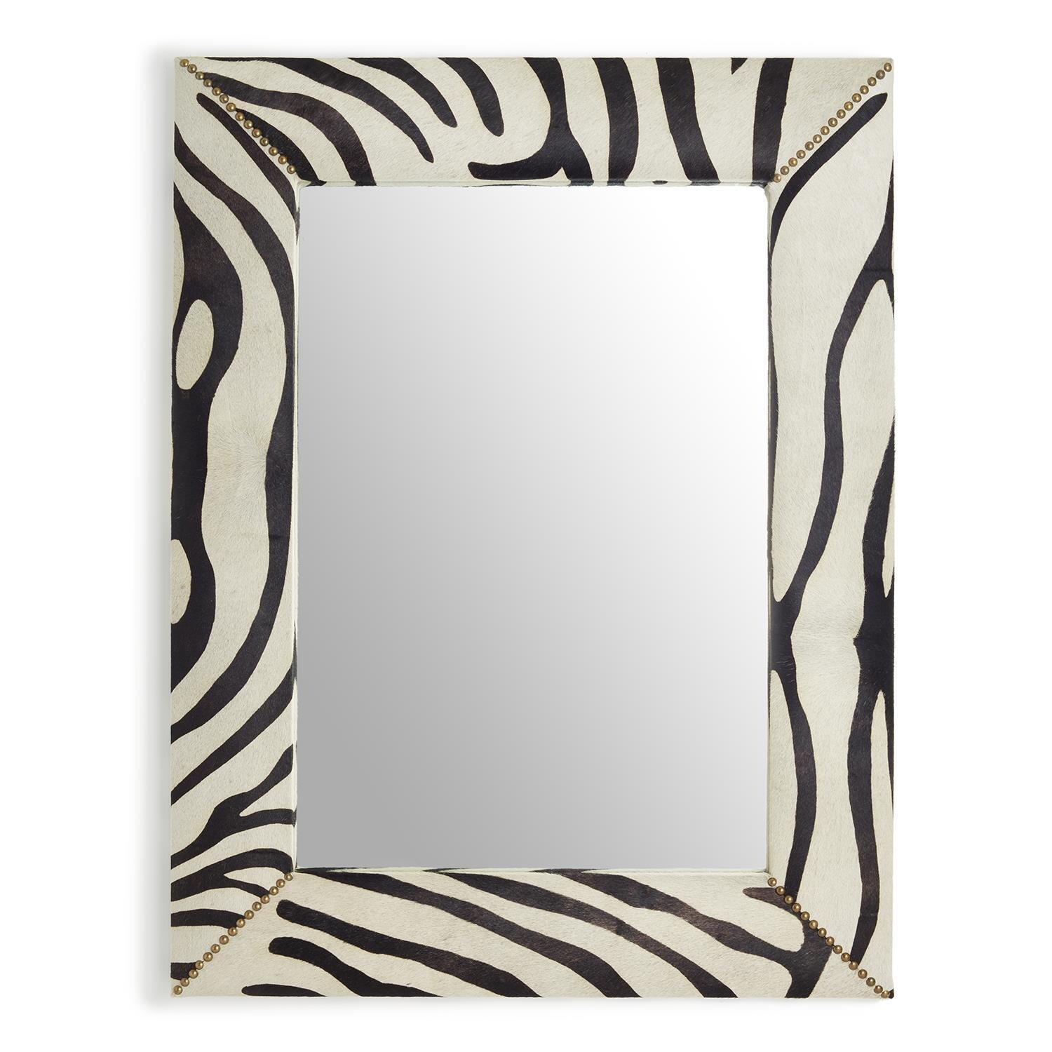 Zebra Cowhide Mirror