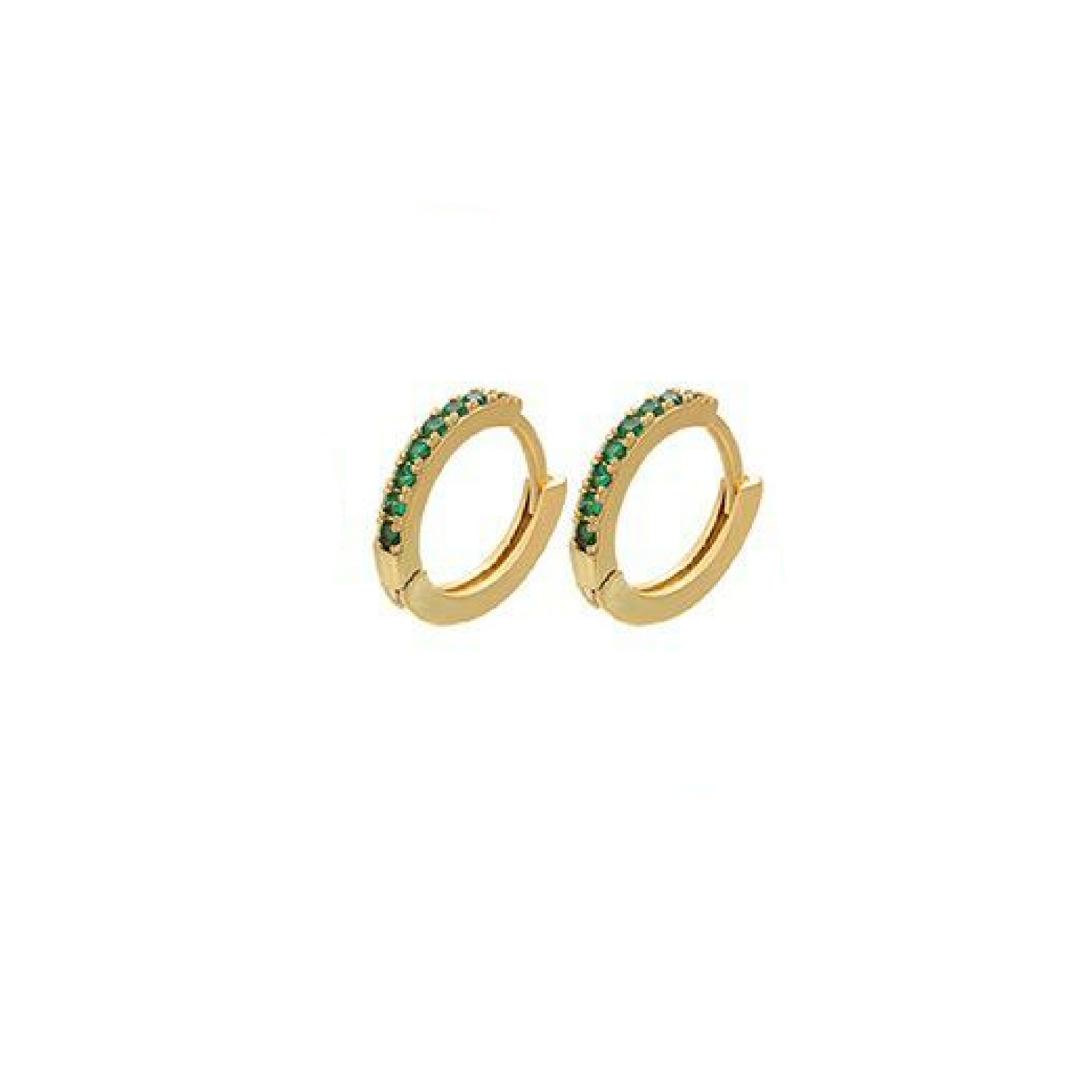 Pave Earring Emerald
