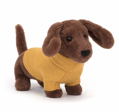 Sweater Sausage Dog- Yellow