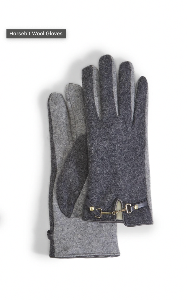 Horsebit Wool Gloves