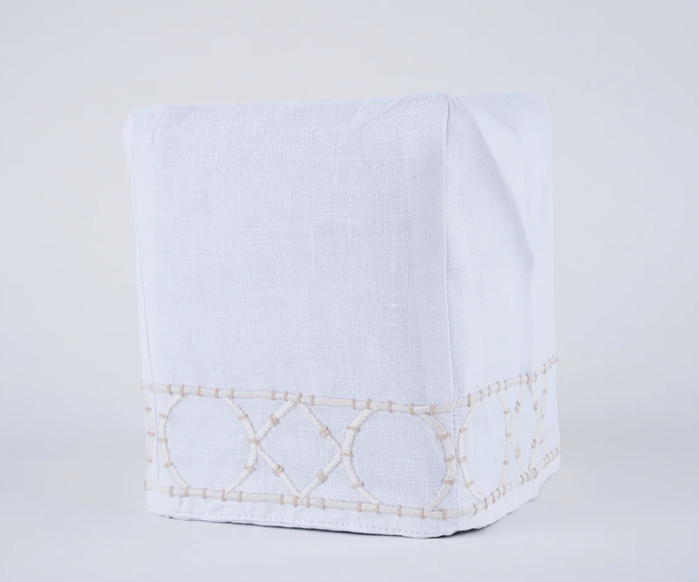 Linen Tissue Box Cover- Bamboozle