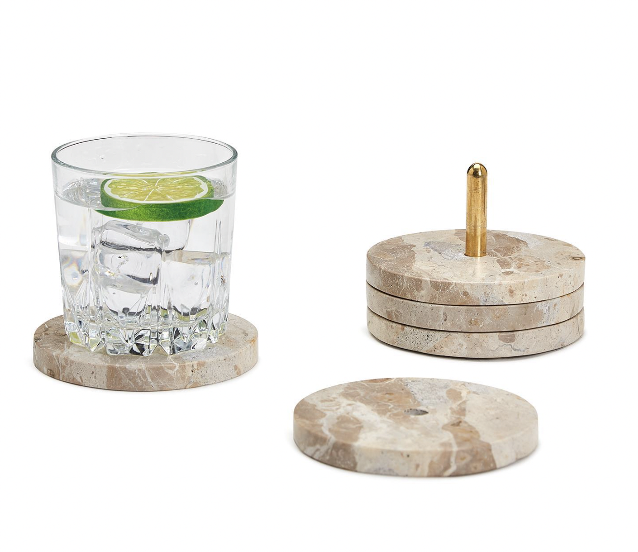 Marble Coasters w Stand