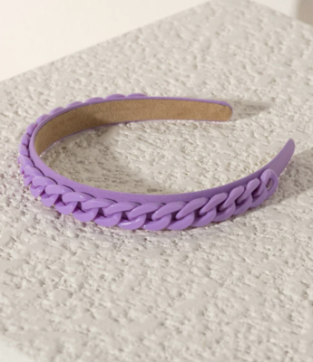 Chainlink Headband- Lilac