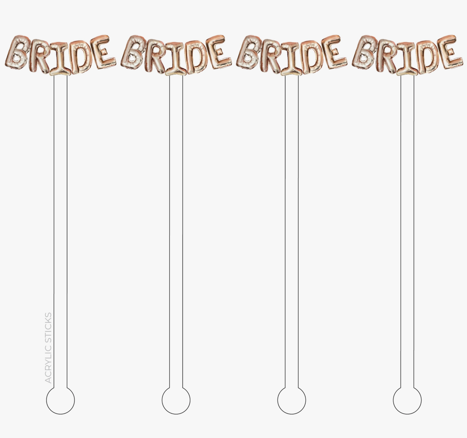 Bride Balloon Stir Sticks