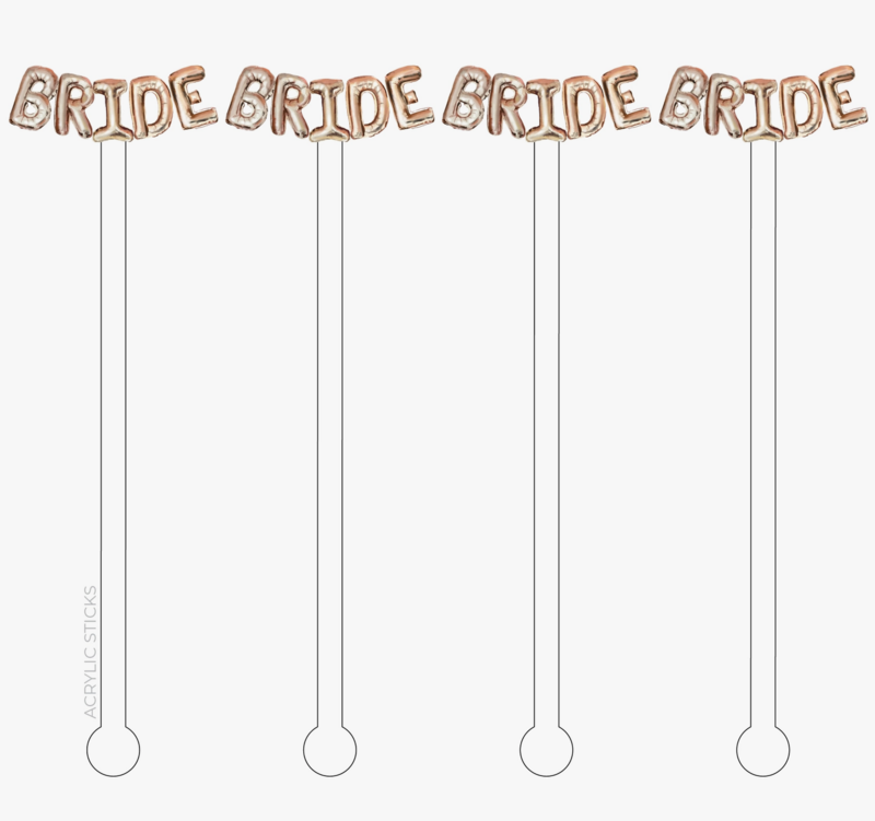Bride Balloon Stir Sticks