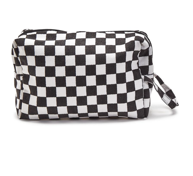 Checkered Pouch- Lg