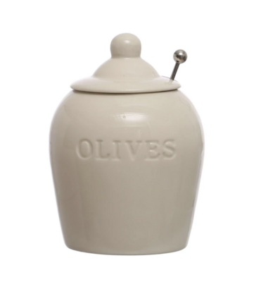 Olive Jar w Spoon