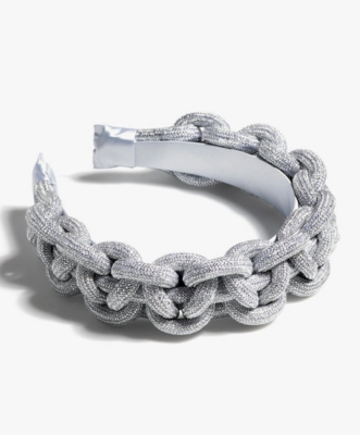 Braided Headband- Silver
