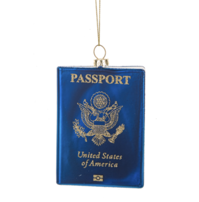 Glitter Passport Orn