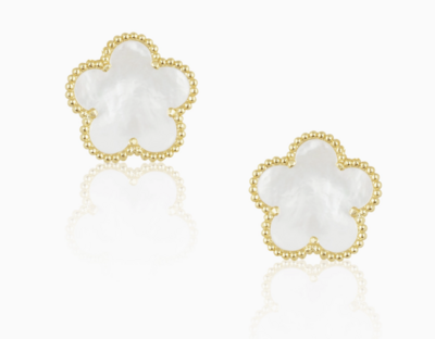 Clover Earrings- Mother of Pearl
