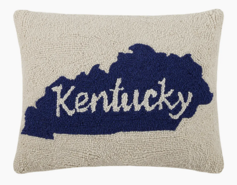 Kentucky Hooked Pillow