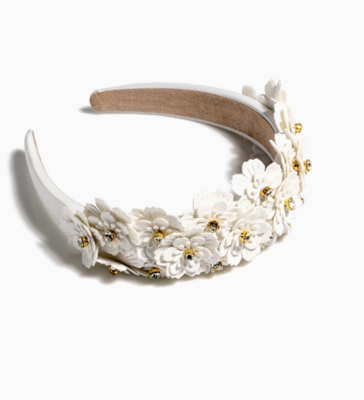 Flowers Headband- Wh