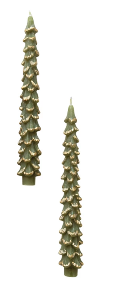 Tree Tapers S/2- Green