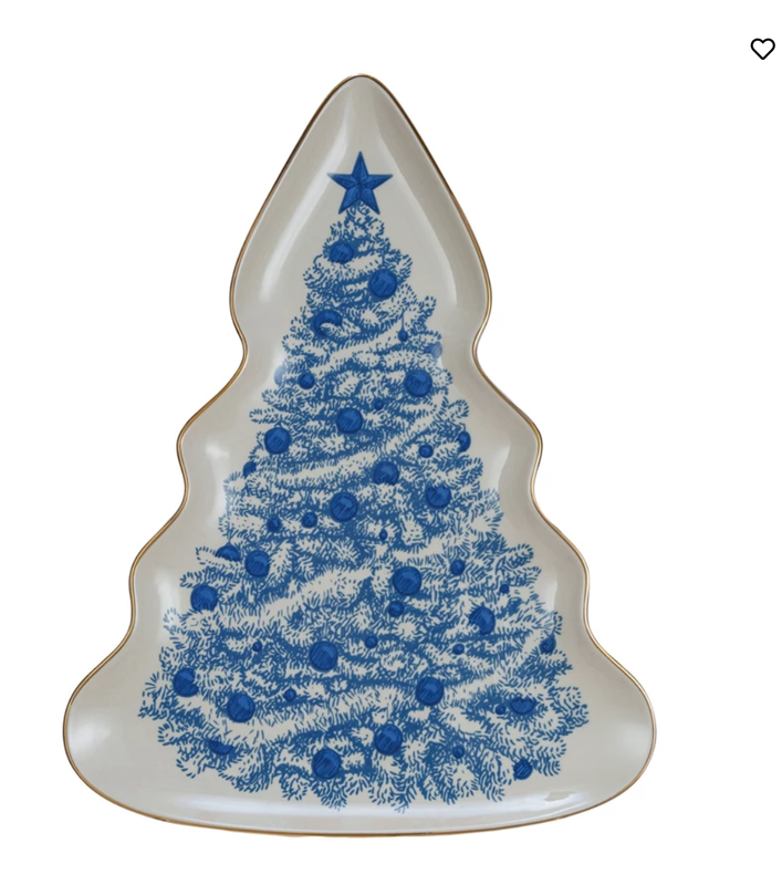 Tree Serving Plate- B/W