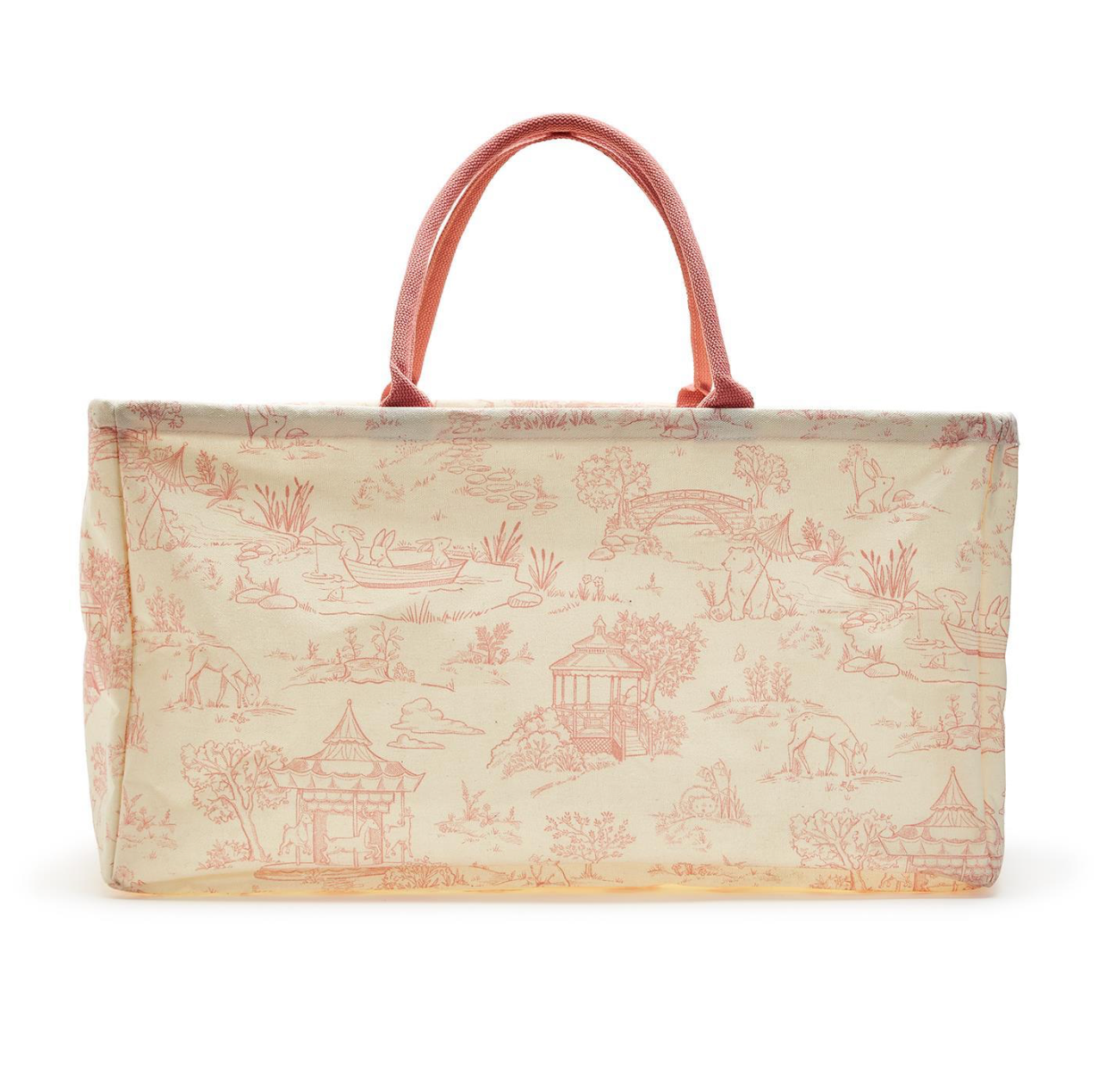 Toile Hamper/Storage Tote- Girl