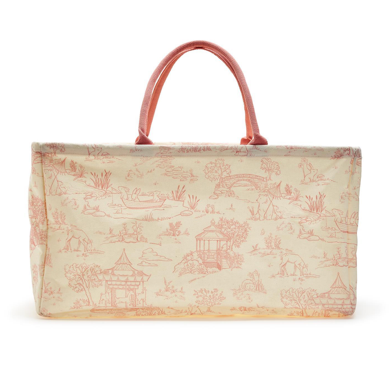 Toile Hamper/Storage Tote- Girl