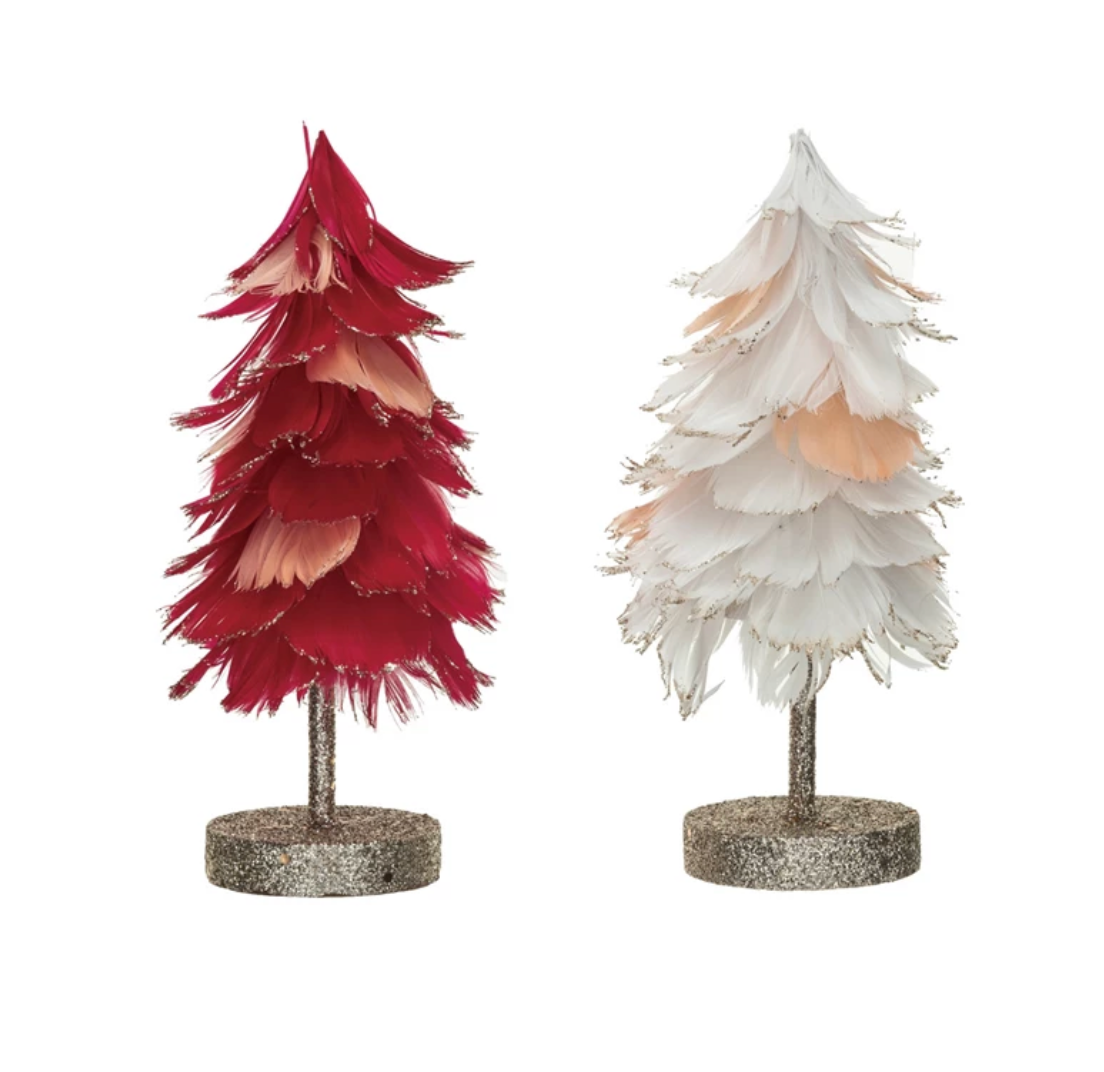 Glittery Feather Tree