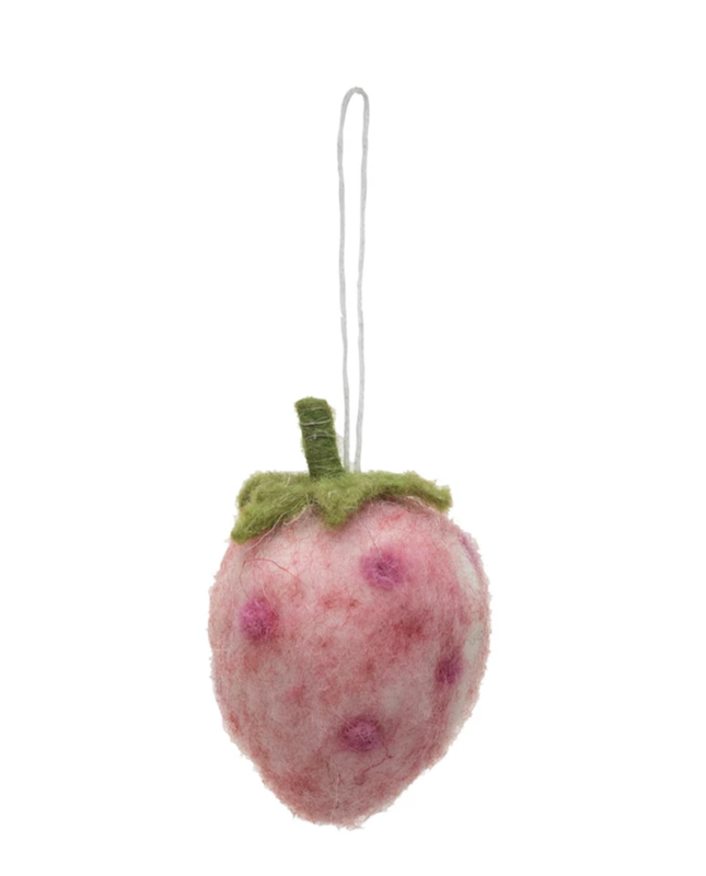 Wool Strawberry Orn