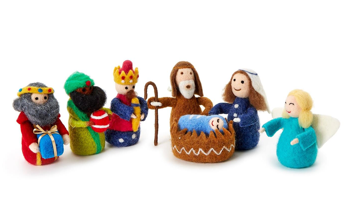 Wool Nativity Set