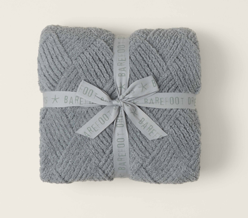 Barefoot Dreams Diamond Throw- Moonbeam