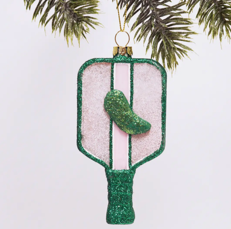 Glass Pickleball Orn- Boxed