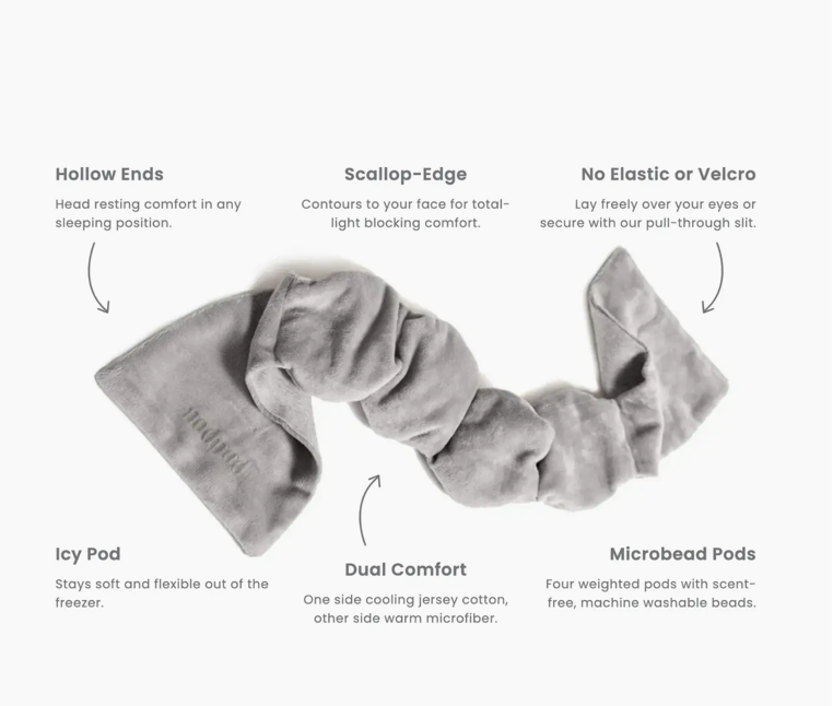 nodpod Weighted Eye Mask- Gray