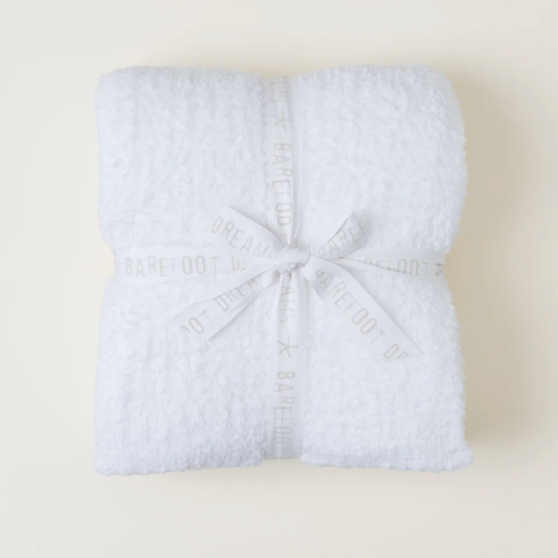 Barefoot Dreams Ribbed Throw- Wh