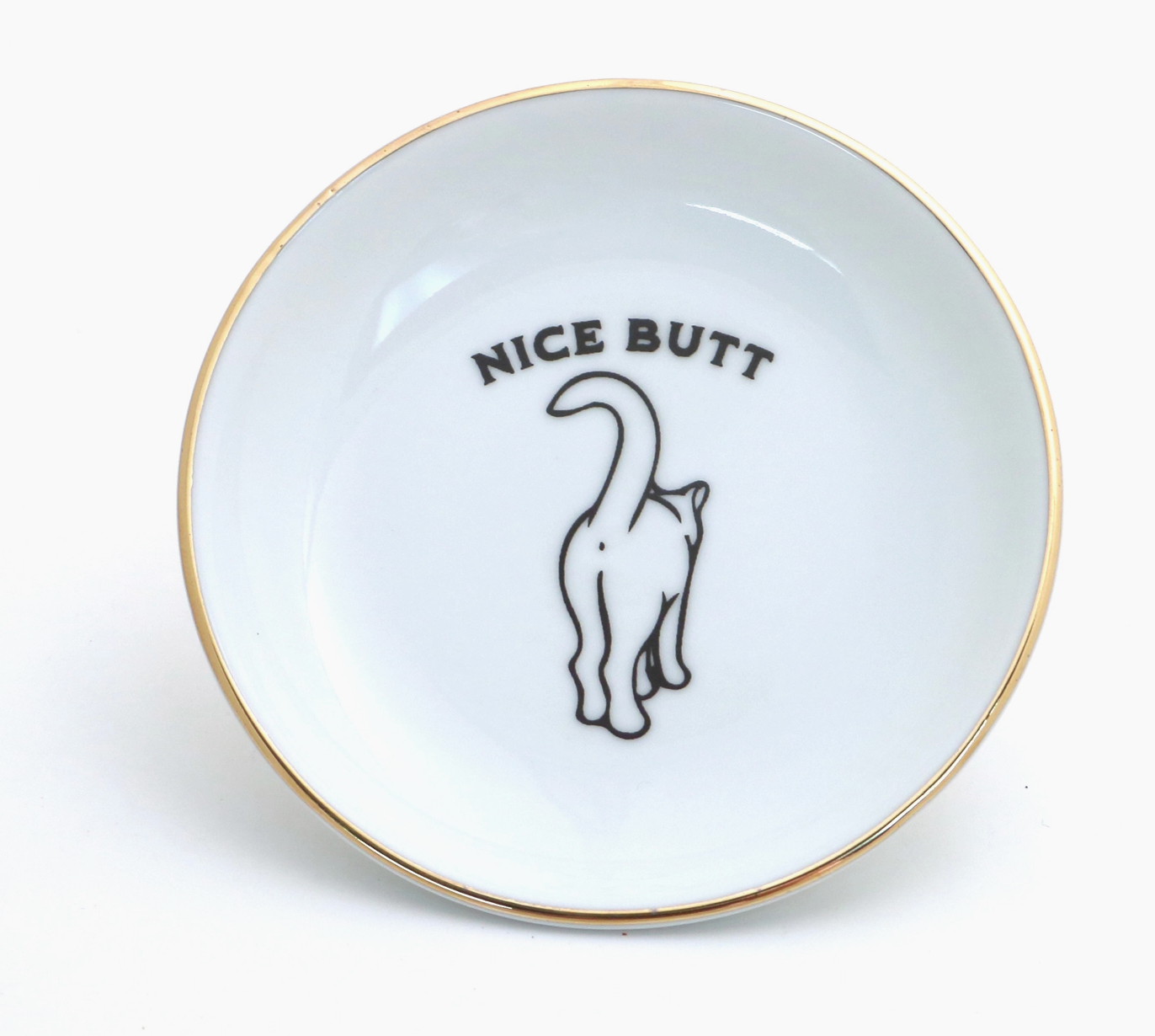 Cat Butt Ring Dish w 22K Rim