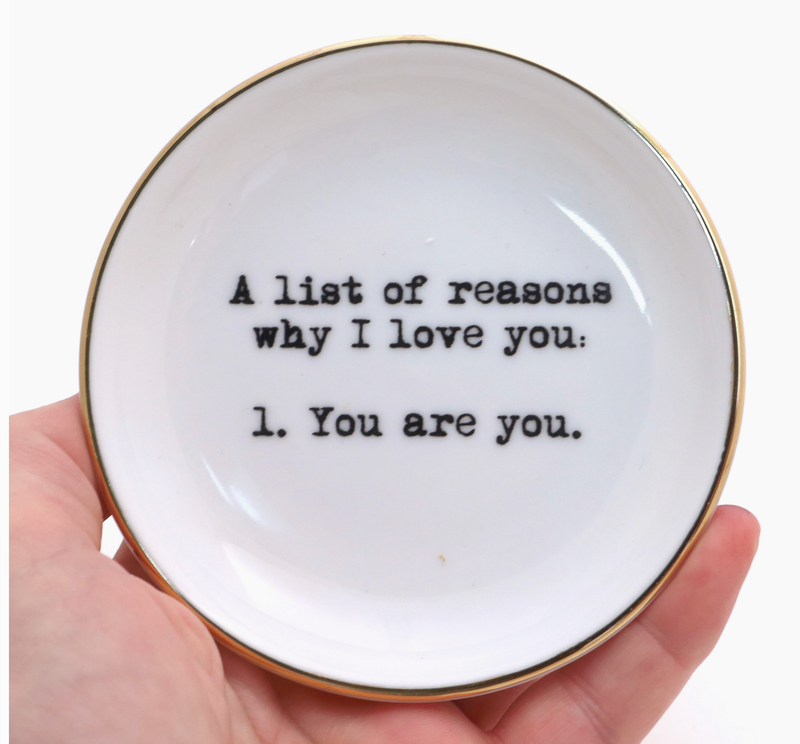 Reasons Ring Dish w 22K Rim