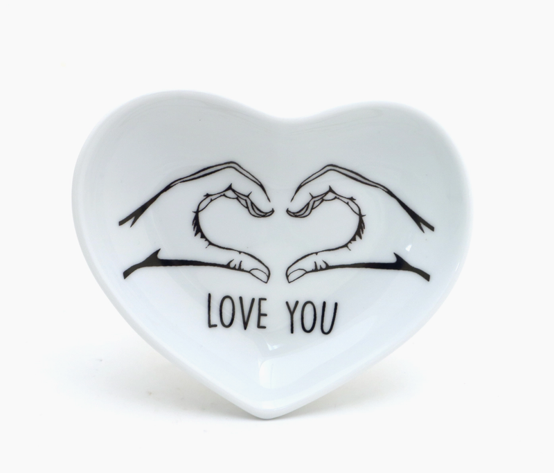 Love You Ring Dish w 22K Rim