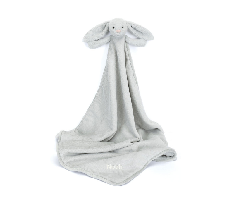 Bashful Bunny Blankie- Grey