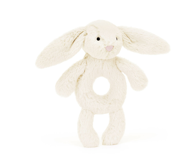Bashful Bunny Rattle- Cream