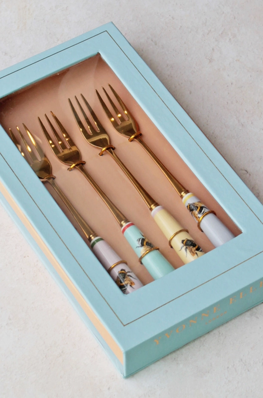 Bee Canape Forks S/4