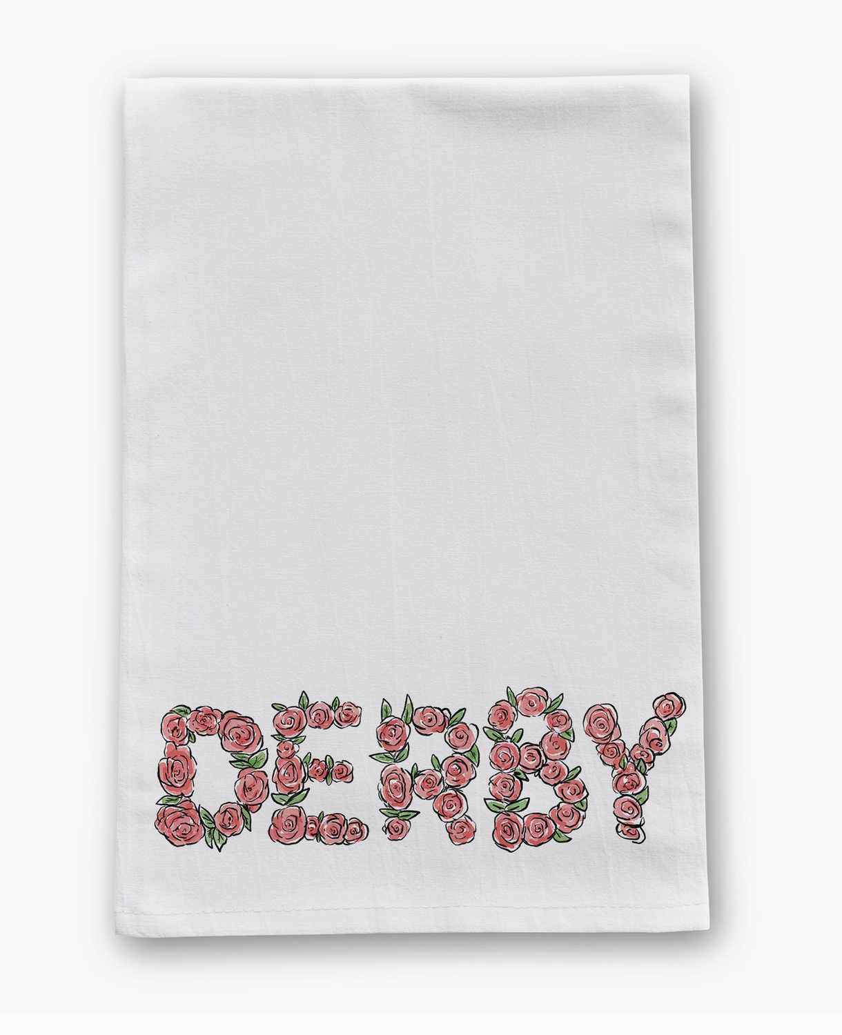 Derby Roses Tea Towel