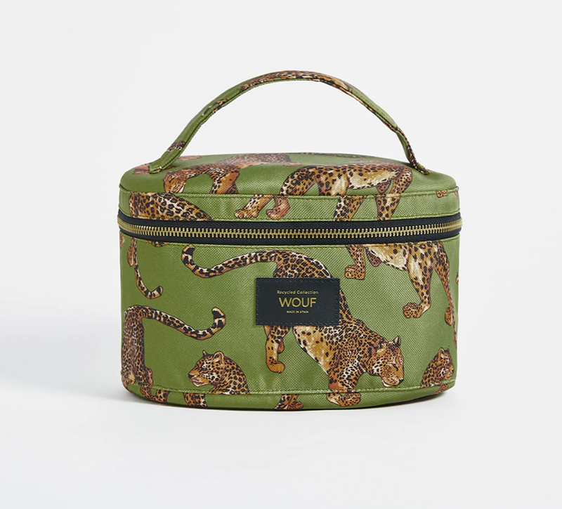Olive Leopard Vanity Bag