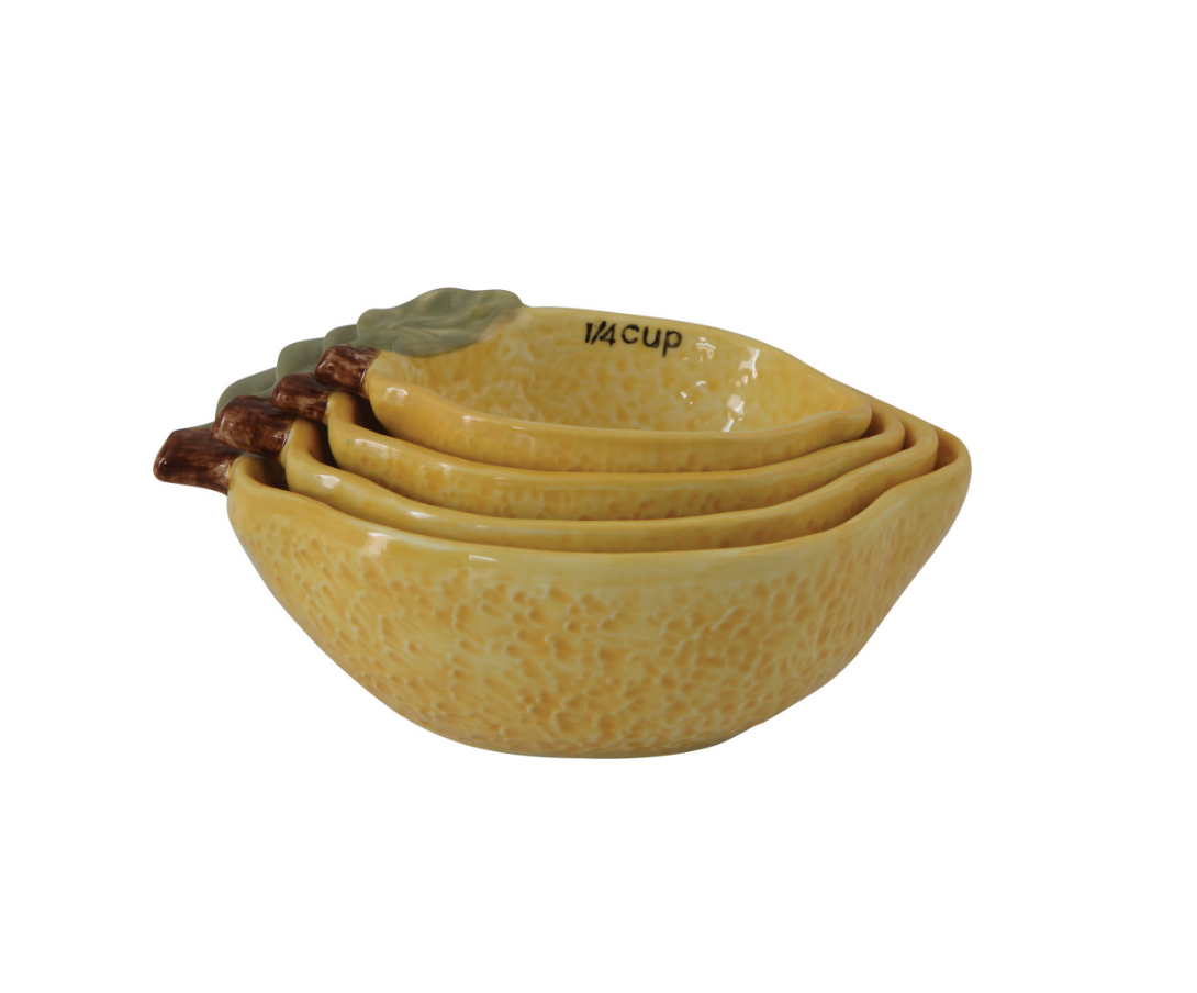 Lemon Measure Cups S/4