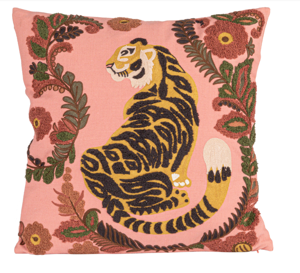 Floral Tiger Pillow