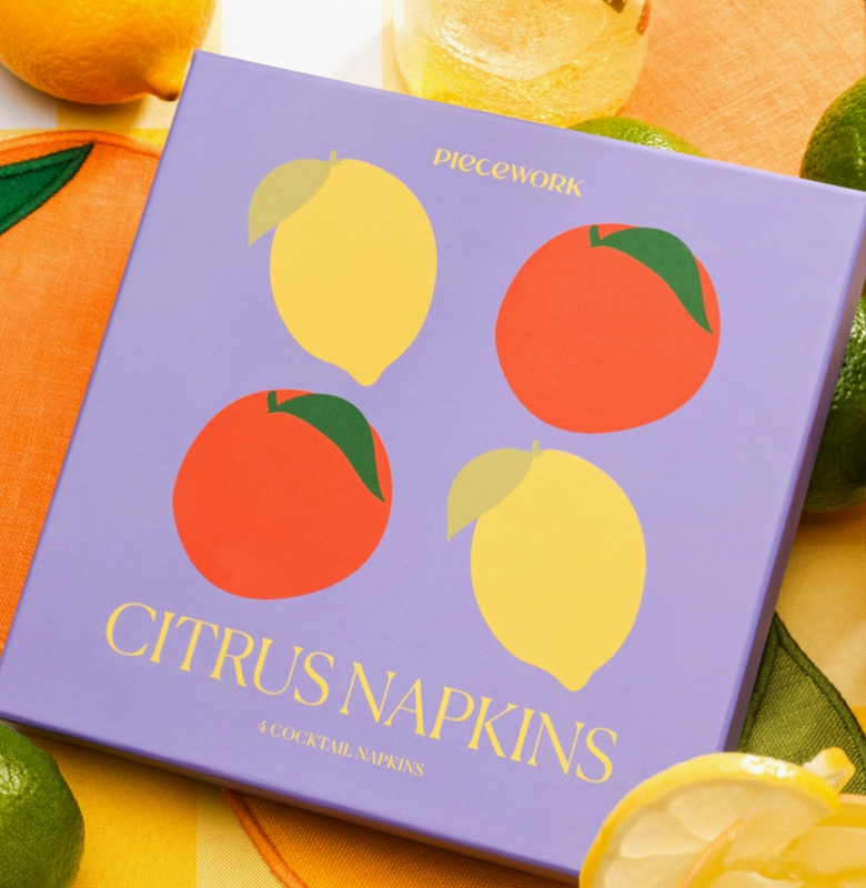 Citrus Cocktail Naps S/4- Linen