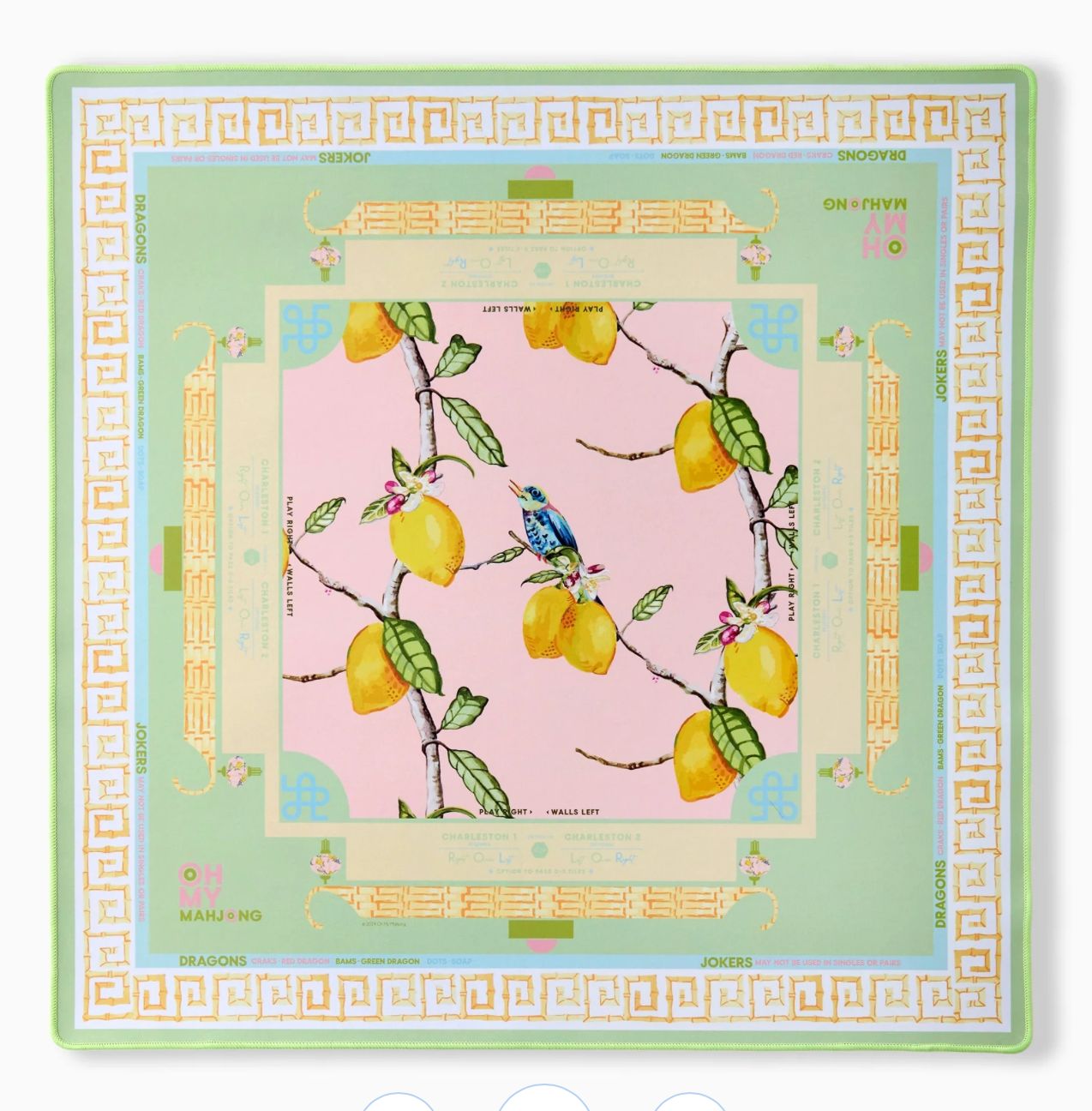 Citrus Songbird Mahjong Mat