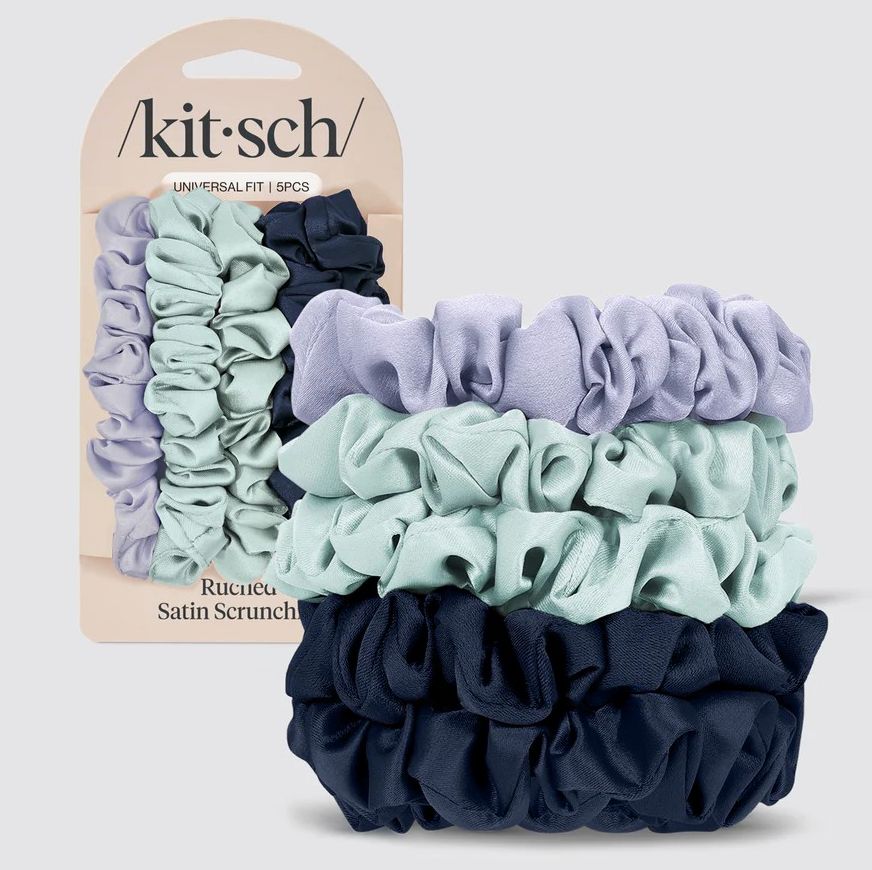 Satin Hair Ties- Blues