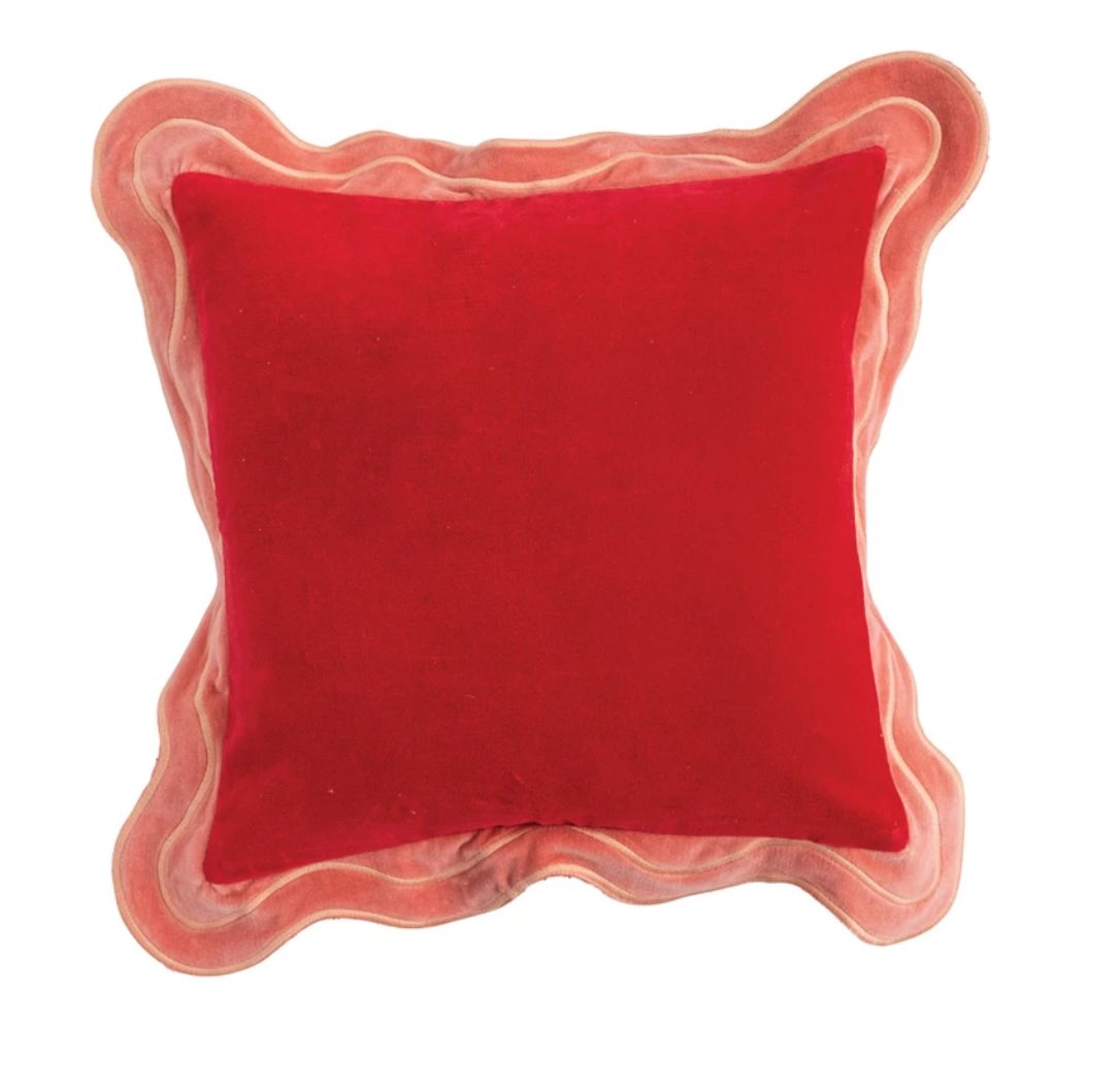 Velvet Scalloped Pillow