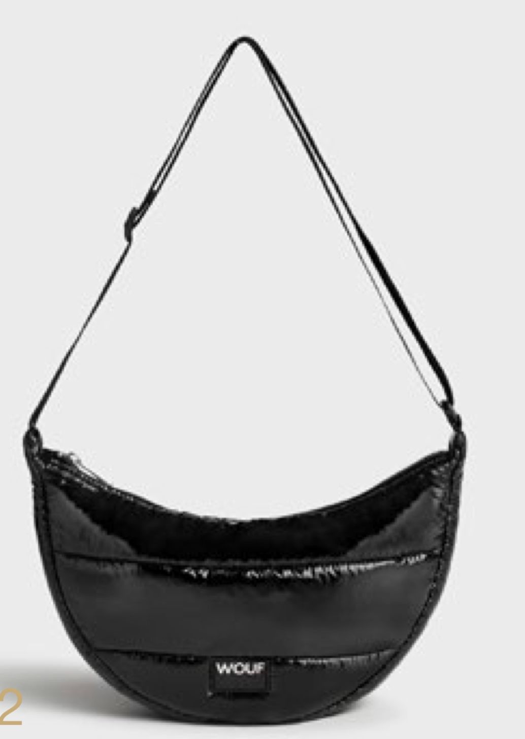 Glossy Crossbody Bag- Noir