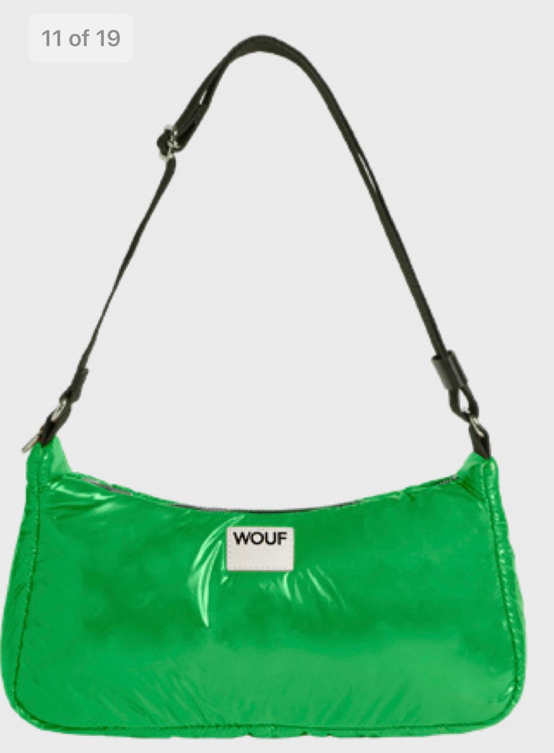 Glossy Shoulder Bag- Basil